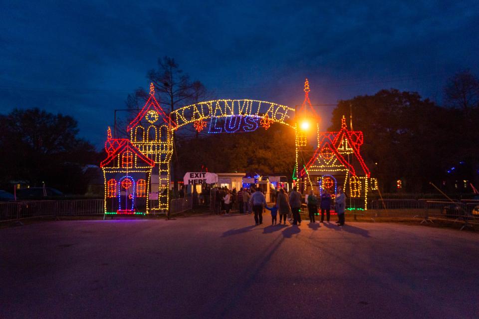 Christmas lights in Acadian Village Friday, Dec. 20, 2019.