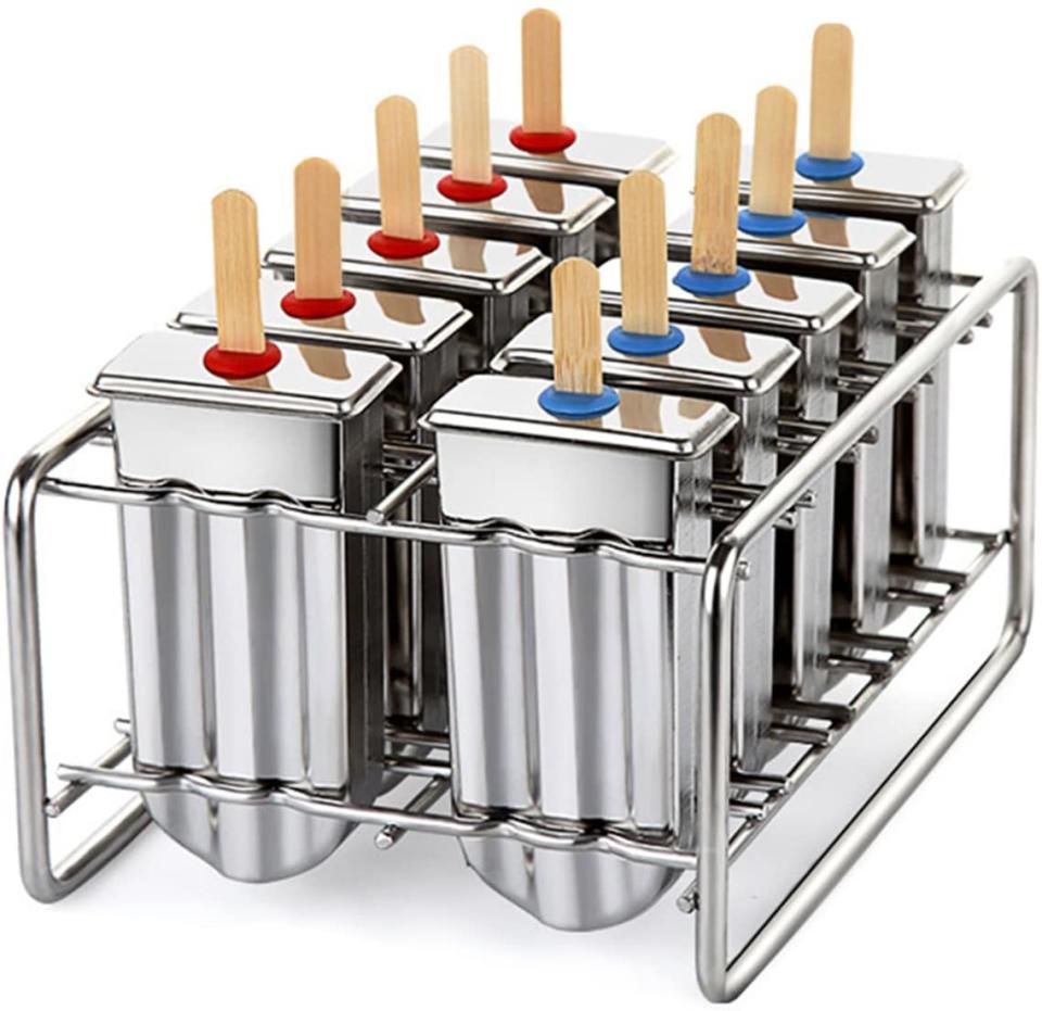 kingleder Stainless Steel Ice Lolly Popsicle Molds