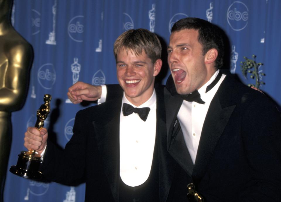 Matt Damon and Ben Affleck at the Academy Awards