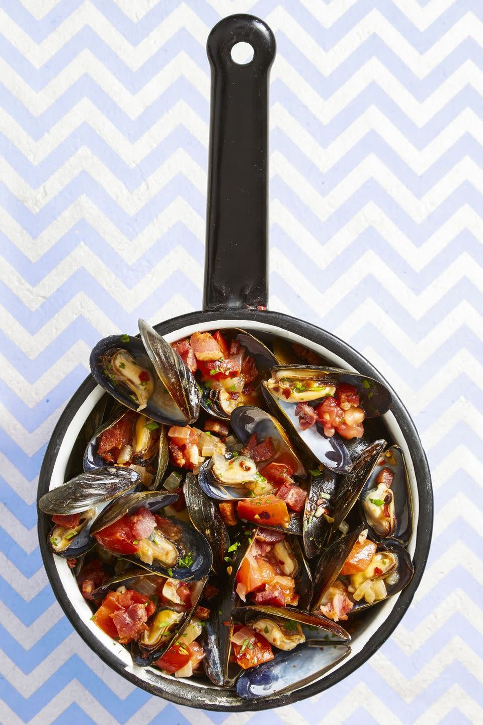 Spicy Italian Mussels and "Frites"