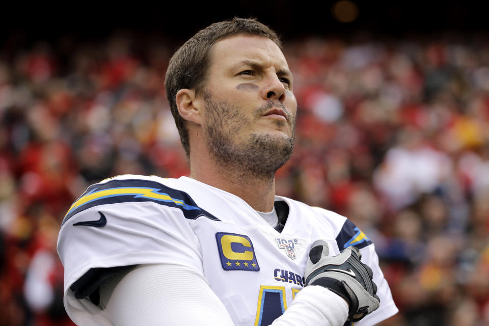 How many years does Philip Rivers have left? (AP Photo/Charlie Riedel, File)