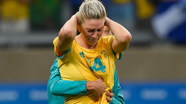 The Matildas are out of the Rio Olympics after losing a penalty shootout to Brazil.