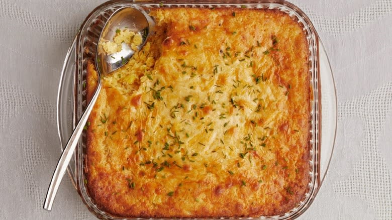 cheesy Southern corn pudding