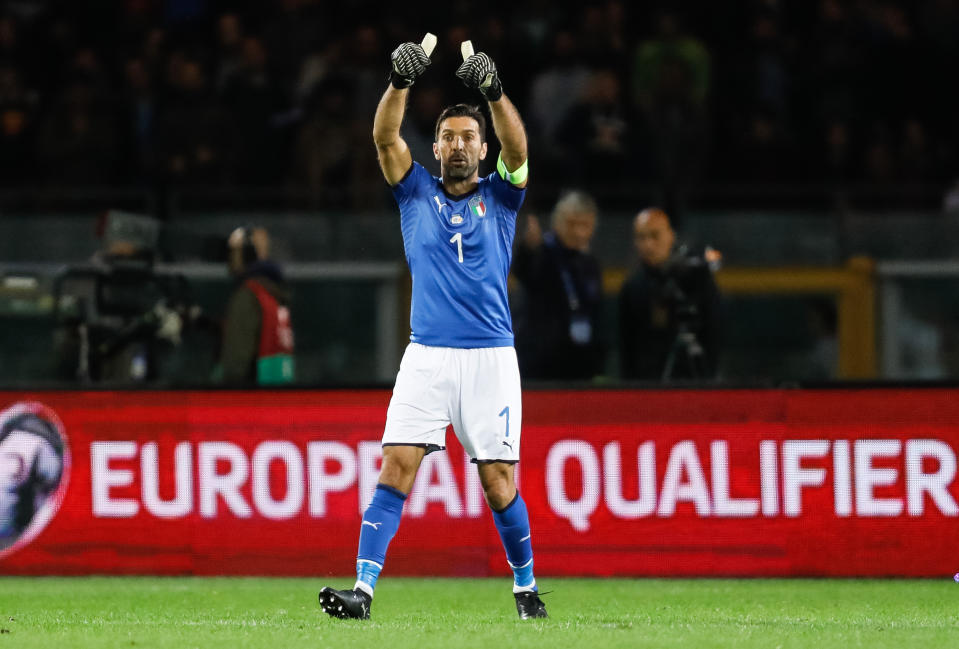 If Gianluigi Buffon is to play at one more World Cup, Italy will have to beat Sweden in the UEFA playoffs. (Getty)