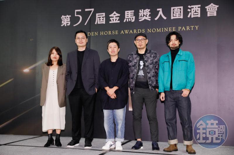 新導演組競爭激烈，被稱為「死亡之組」。左起柯貞年、許承傑、廖明毅、張吉安、陳健朗。