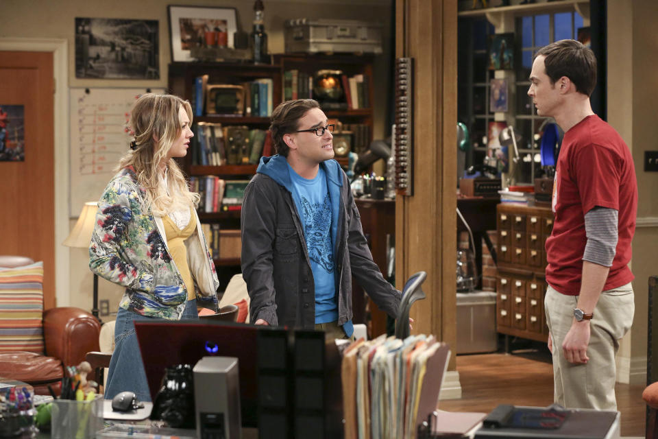 Penny, Leonard, and Sheldon on The Big Bang Theory