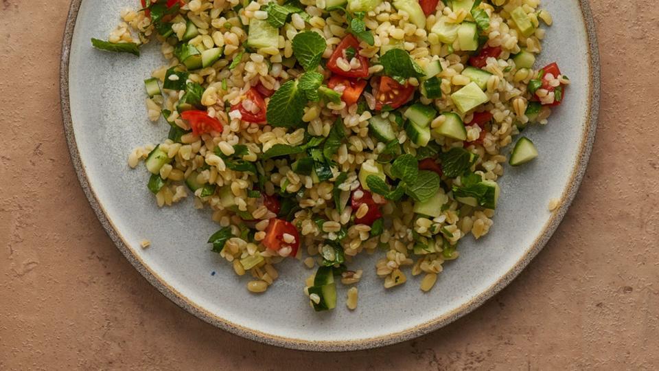 Bulgur wheat salad in a bowl