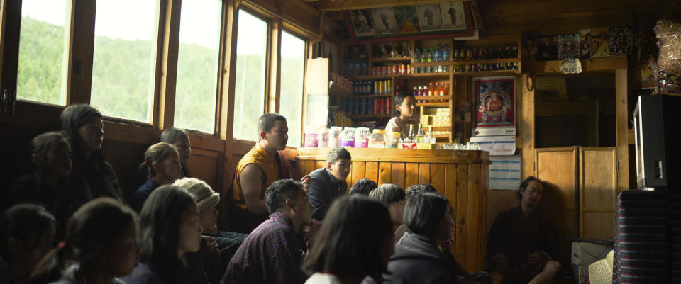 This image released by Roadside Attractions shows a scene from "The Monk and the Gun." (Roadside Attractions via AP)