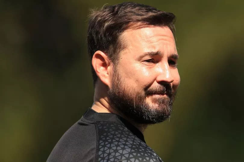 Martin Compston during a training session at Champneys Tring ahead of the Soccer Aid for UNICEF 2023 match on Sunday.