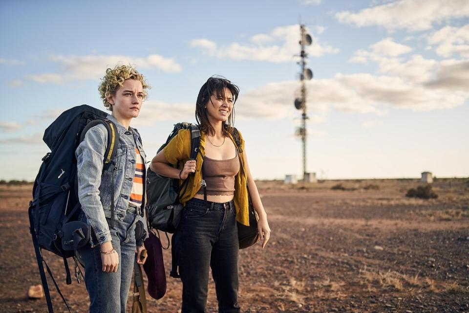 Julia Garner and Jessica Henwick, in Kitty Green's 'The Royal Hotel'