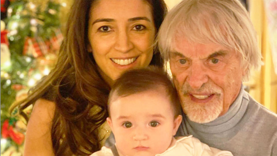 Bernie Ecclestone and his wife Fabiana welcomed a baby boy named Ace into the world in 2020. Pic: Instagram