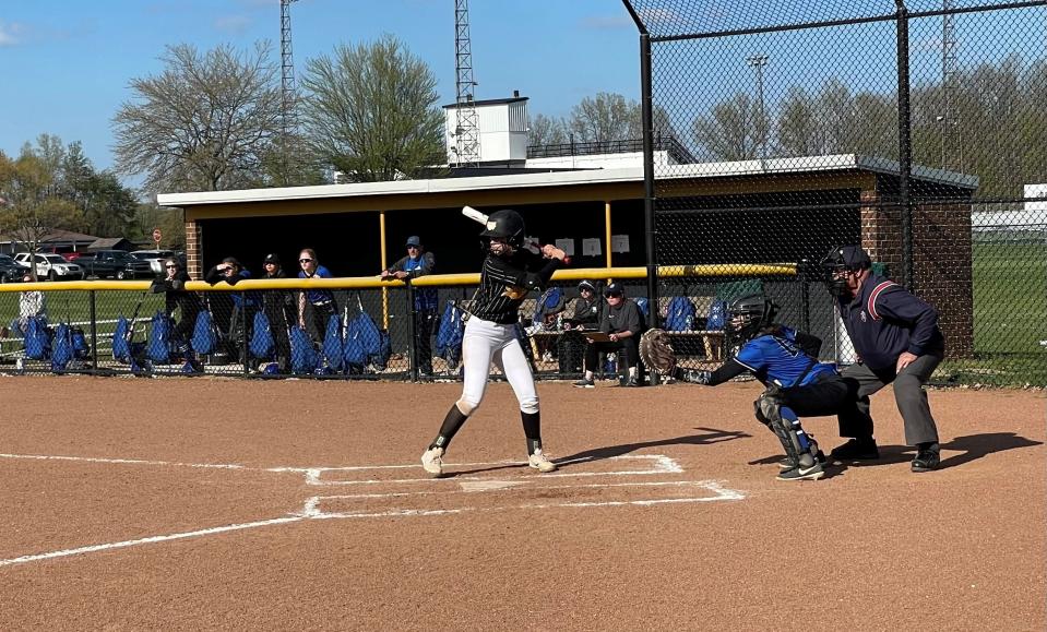 Colonel Crawford's Allison Weithman waits for a pitch.