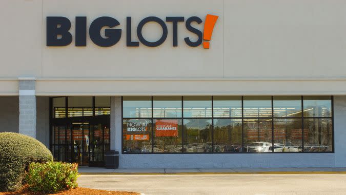 GLOUCESTER, VA - MARCH 14, 2014: Big Lot's shopping center main entrance, Big Lot's headquartered in Columbus originally Consolidated Stores Corporation Changed its name to Big Lot's on May 16, 2001 - Image.