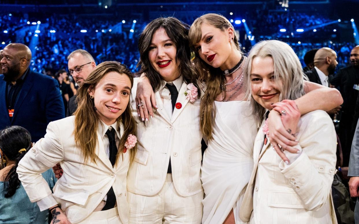 66th Grammy Awards: Julien Baker, Lucy Dacus of boygenius, Taylor Swift and Phoebe Bridgers of boygenius