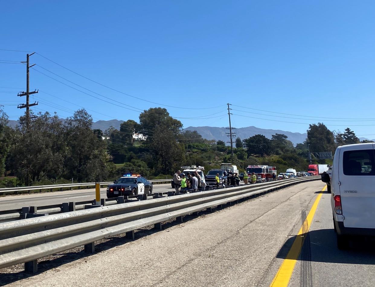 A motorcyclist from Ojai reportedly died in a crash on northbound Highway 101 in Santa Barbara Wednesday morning south of the Salinas Street ramp, authorities said.