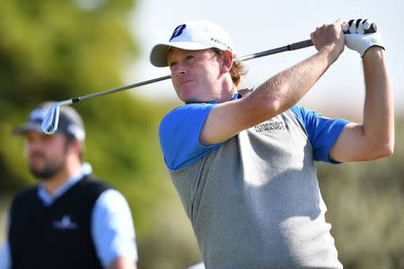 Jul 18, 2017; Southport, ENG; Brandt Snedeker tees off on the second hole during a practice round of The 146th Open Championship golf tournament at Royal Birkdale Golf Club. Mandatory Credit: Steve Flynn-USA TODAY Sports