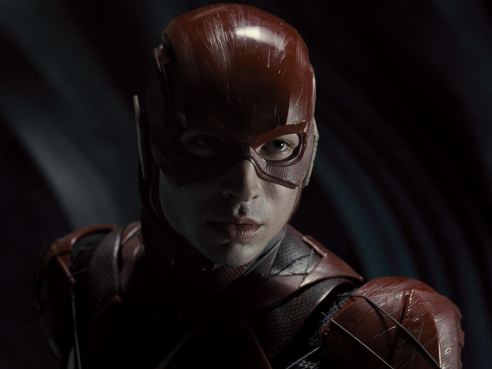 Ezra Miller as The Flash in ‘Justice League’  - Credit: HBO Max