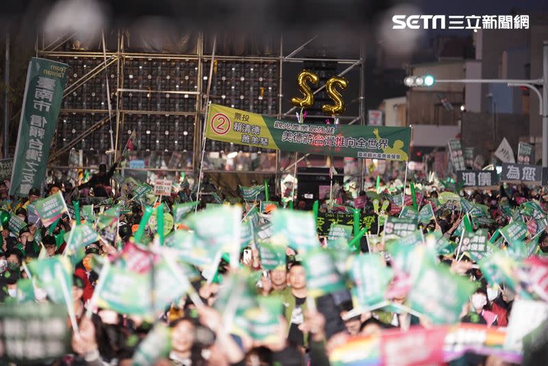 賴清德台南造勢，活動現場湧入六萬名民眾。（圖／賴競總提供）