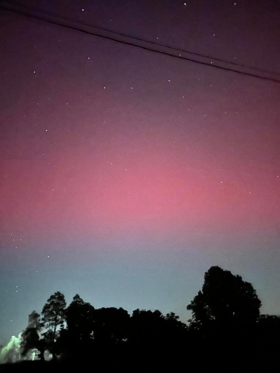 Nashville, Tennessee residents see the northern lights illuminate the night sky on Friday, May 10.