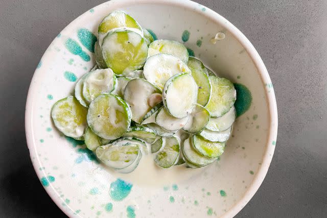 <p>Simply Recipes / Laurel Randolph</p> Cucumber salad made without the salting trick