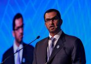 FILE PHOTO: Sultan Ahmed Al Jaber, UAE Minister of State and ADNOC Group CEO, addresses a gathering during the India Energy Forum in New Delhi