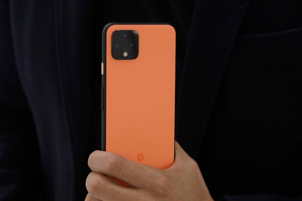 Google Pixel 4 in orange
