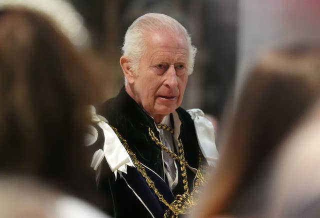 The King at the Order of the Thistle ceremony