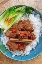 <p>Beef Rendang is one of our favourite <a href="https://www.delish.com/uk/curry-recipes/" rel="nofollow noopener" target="_blank" data-ylk="slk:curry" class="link rapid-noclick-resp">curry</a> recipes. Fragrant and rich, Rendang is made using <a href="https://www.delish.com/uk/beef-recipes/" rel="nofollow noopener" target="_blank" data-ylk="slk:beef" class="link rapid-noclick-resp">beef</a> and <a href="https://www.delish.com/uk/cooking/recipes/a30269010/fish-curry/" rel="nofollow noopener" target="_blank" data-ylk="slk:coconut" class="link rapid-noclick-resp">coconut</a> to give it a fantastic sweet, salty and umami flavour. </p><p>Get the <a href="https://www.delish.com/uk/cooking/recipes/a32080618/beef-rendang/" rel="nofollow noopener" target="_blank" data-ylk="slk:Beef Rendang" class="link rapid-noclick-resp">Beef Rendang</a> recipe.</p>