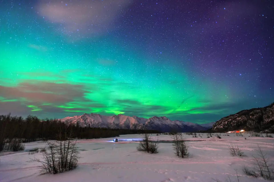 So sahen die Nordlichter in Alaska aus. - Copyright: CNaene/Getty Images