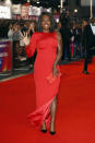 <p>Viola wowed in a form-fitting, one-shoulder dress by Akris on the red carpet in London for the European premiere of “Widows” on October 10. <em>[Photo: Getty]</em> </p>