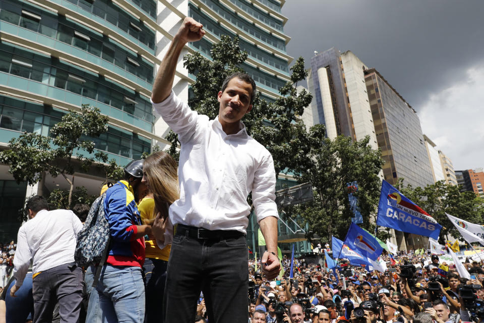 Juan Guaid&oacute; declared himself the country's legitimate leader on Jan. 23, 2019, and has since led the effort to oust Maduro. (Photo: ASSOCIATED PRESS)
