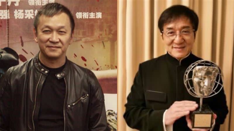 香港導演陳德森（左）當年曾是成龍（右）的助理。（合成圖／翻攝自陳德森、成龍微博）