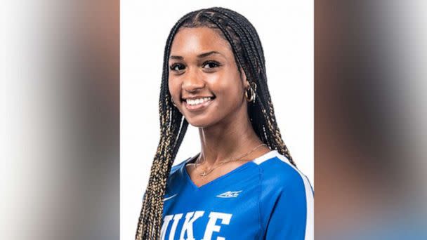 PHOTO: Rachel Richardson, Outside Hitter for Duke University Women's Volleyball is pictured in an official team roster portrait for the 2022 season. (goduke.com)