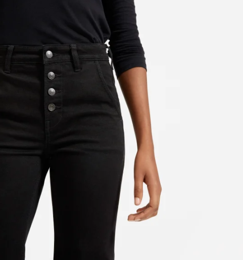 The Button-Fly Wide Leg Jean