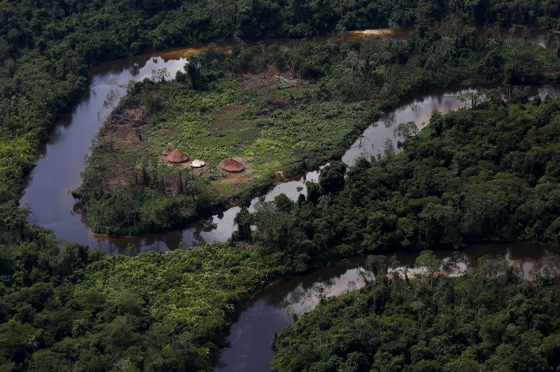 FILE PHOTO: A village of indigenous Yanomami is seen during Brazil’s environmental agency operation against illegal gold mining on indigenous land, in the heart of the Amazon rainforest, in Roraima state