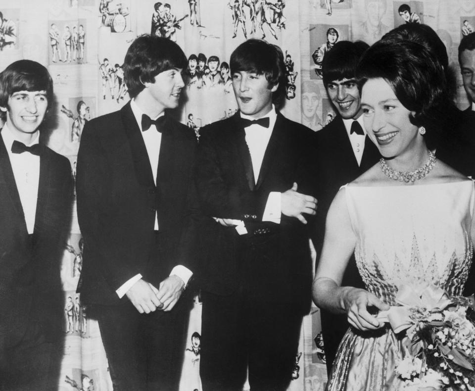 Margaret with the Beatles.