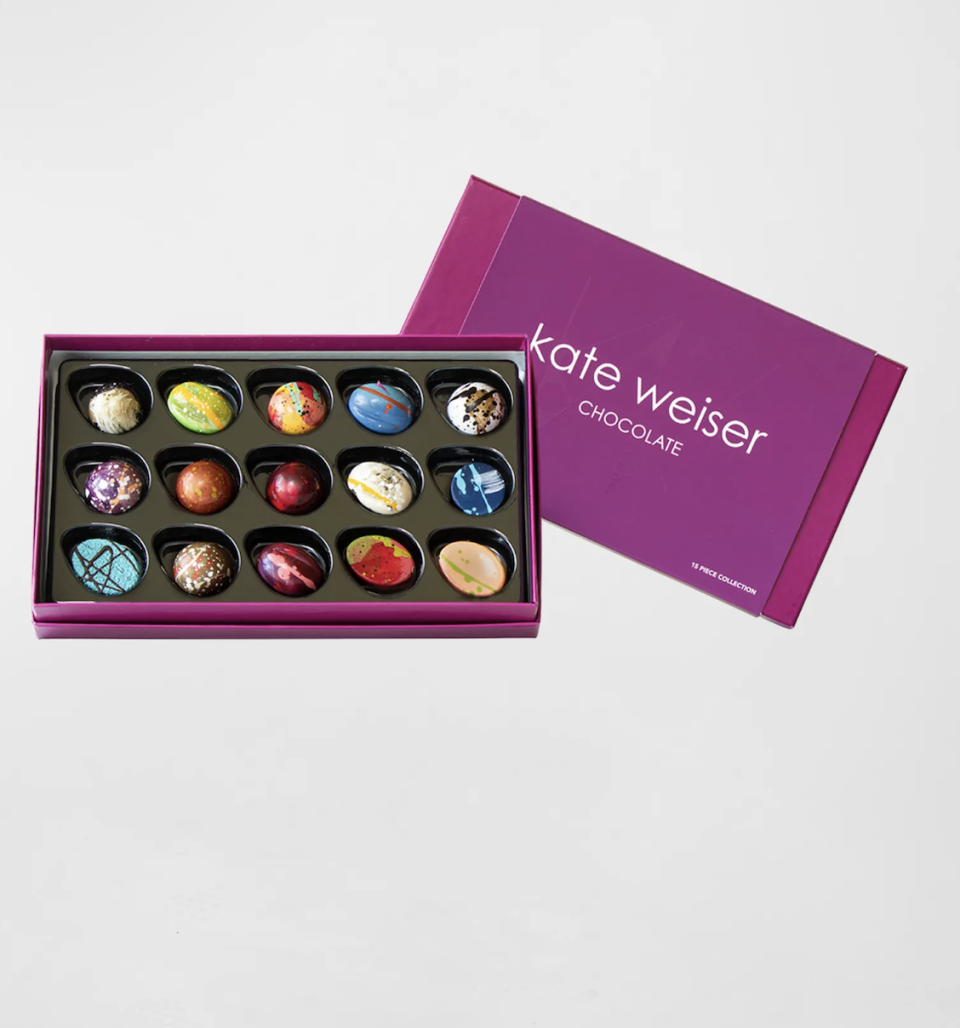 <p><a href="https://go.redirectingat.com?id=74968X1596630&url=https%3A%2F%2Fwww.neimanmarcus.com%2Fp%2Fkate-weiser-chocolate-6-piece-hand-painted-bonbon-assortment-prod230580093&sref=https%3A%2F%2Fwww.esquire.com%2Ffood-drink%2Ffood%2Fg38552716%2Fbest-valentines-chocolate-candy%2F" rel="nofollow noopener" target="_blank" data-ylk="slk:Shop Now;elm:context_link;itc:0;sec:content-canvas" class="link ">Shop Now</a></p><p>15-Piece Artist Collection</p><p>neimanmarcus.com</p><p>$18.00</p>