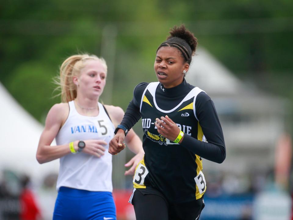 Mid-Prairie's Mitzi Evans won a Class 2A state title on May 21 in the girls 800 meter run during the Iowa high school state track and field meet.