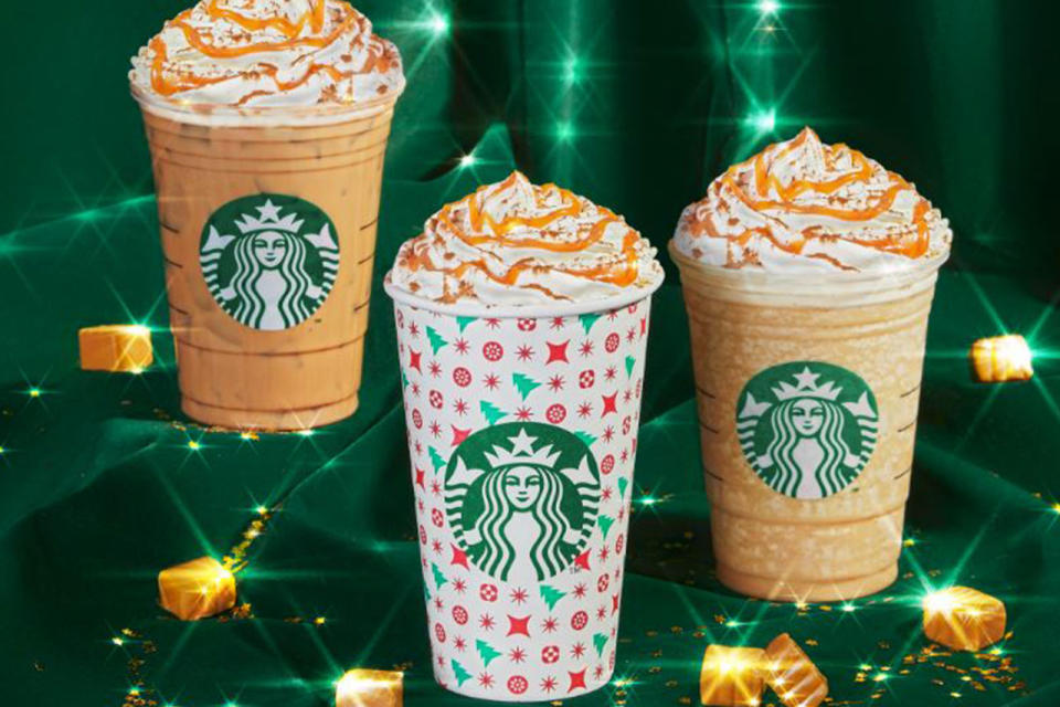 starbucks holiday christmas drinks coffee cream gingerbread