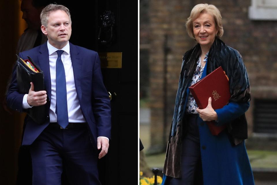 Both Transport Secretary Grant Shapps, left, and Business Secretary Andrea Leadsom welcomed the news (PA)