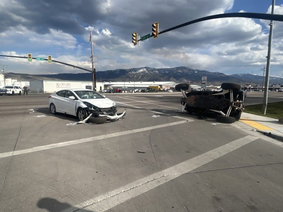 One man died after a fatal crash between a car and a utility terrain vehicle, or UTV, in Richfield on Monday, April 22, 2024, according to Richfield City Police. (Courtesy: Department of Public Safety)