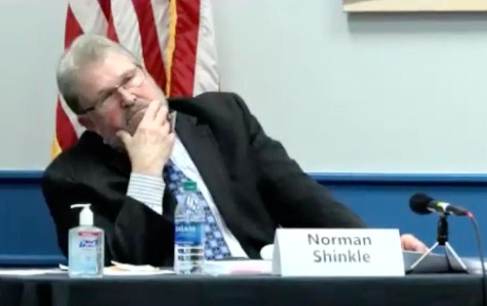 Norman Shinkle, of the Michigan Board of State Canvassers, speaks during a Board of State Canvassers virtual meeting to discuss the certification the state's presidential election results on Monday, Nov. 23, 2020.