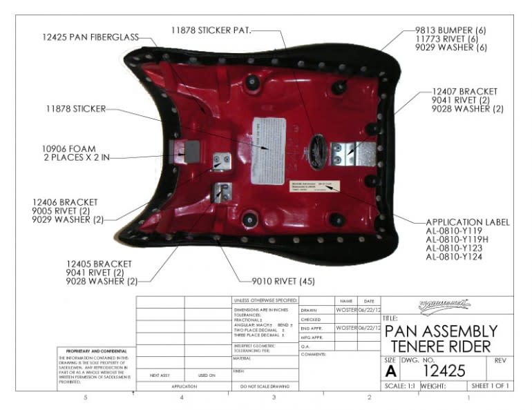 Saddlemen Do-It-Yourself Gel Seat Pad (Medium)