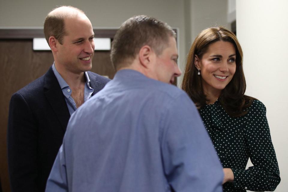 Duke and Duchess of Cambridge speak to Mick Clarke, chief executive at homeless charity The Passage: Getty Images