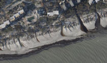 <p>The Sanibel Island coastline after Hurricane Ian</p>