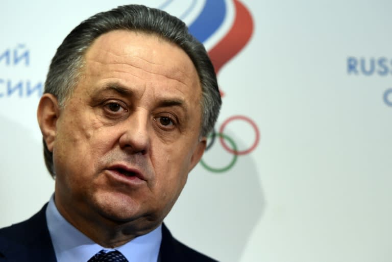 Russia's Sports Minister Vitaly Mutko addresses the media within the election of a new chief of Russia's athletics federation (ARAF) in Moscow on January 16, 2016