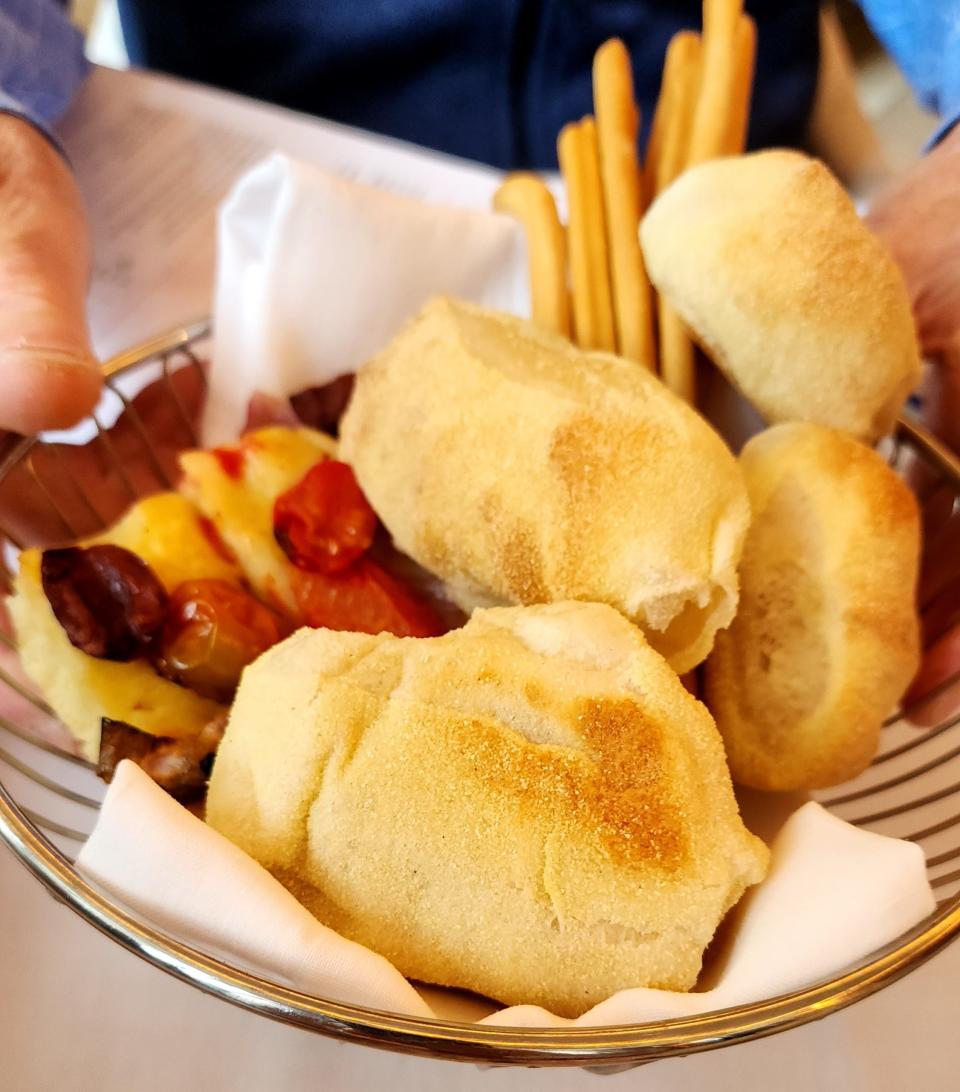 The fresh-baked Bread Basket is included in Bellini's fixed-price menu for Providence Restaurant Weeks. It includes warm focaccia, Bellini rolls and breadsticks.