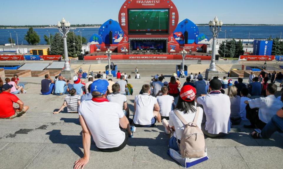 England fans enjoy stay in Volgograd with no repeat of Marseille violence