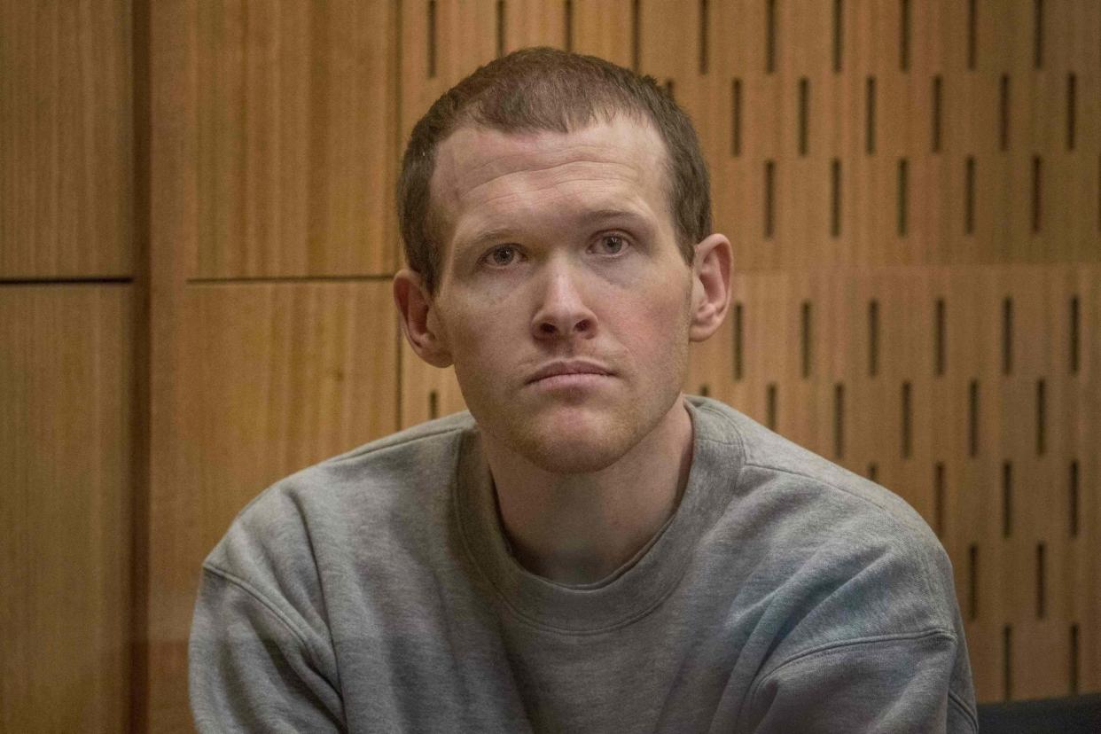 Australian white supremacist Brenton Tarrant showed no emotion as his sentencing hearing opened: POOL/AFP via Getty Images