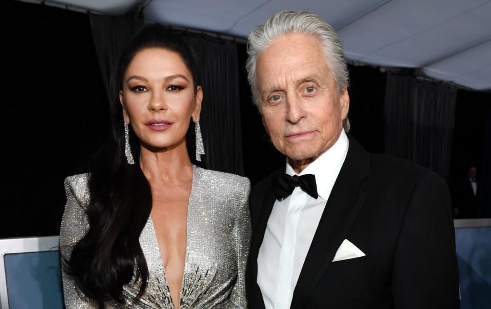 Michael Douglas with his wife Catherine Zeta-Jones in 2020